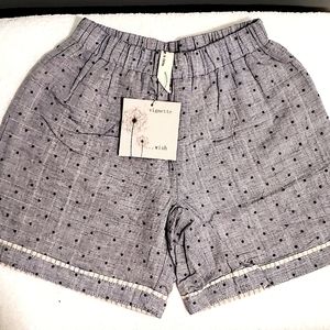 Girls Grey Vignette Shorts Size 7 New